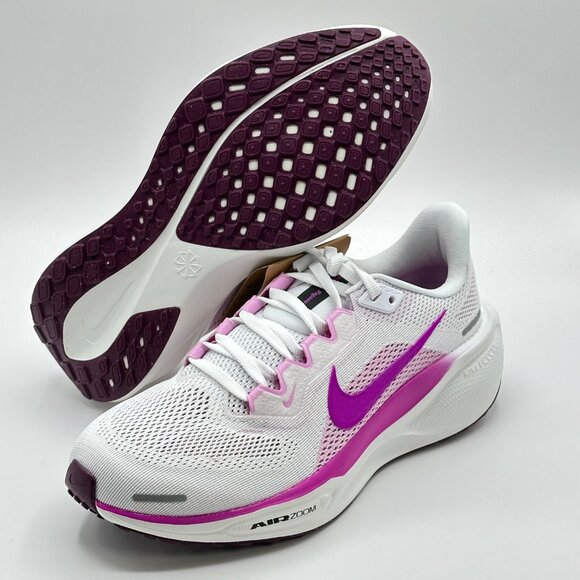 Women's Nike Air Zoom Pegasus 41 White Hyper Violet FD2723-103 Sizes 6.5 - Picture 6 of 12